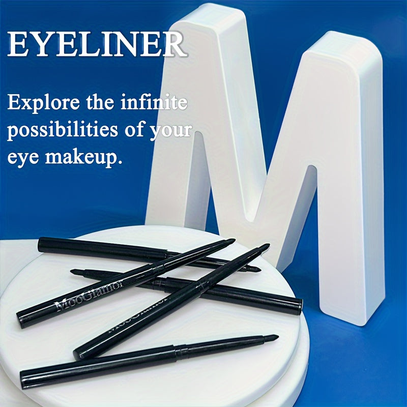 3pcs Waterproof Black Eyeliner Pencils - Smudge-Proof, Long-Lasting & Beginner-Friendly Eye Makeup