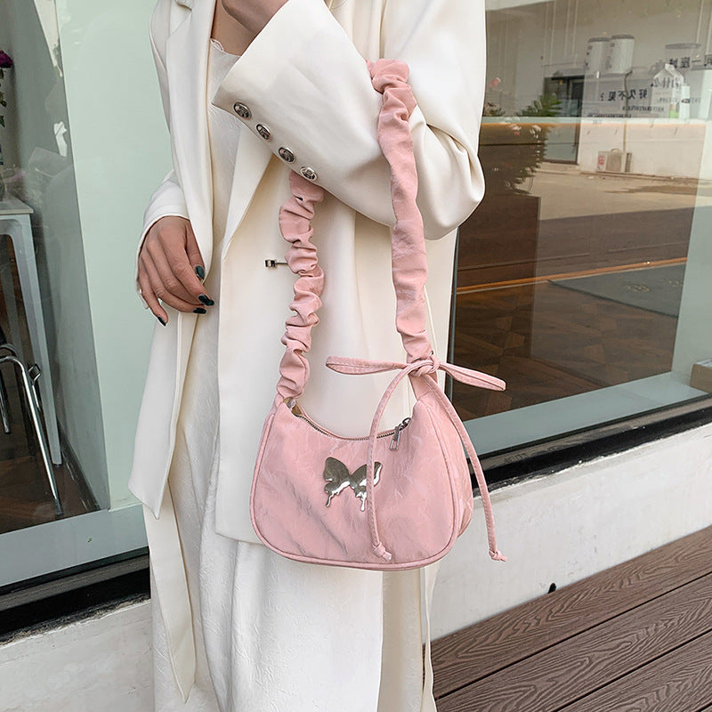 Crossbody Bag Casual Drawstring Bow Shoulder Bag