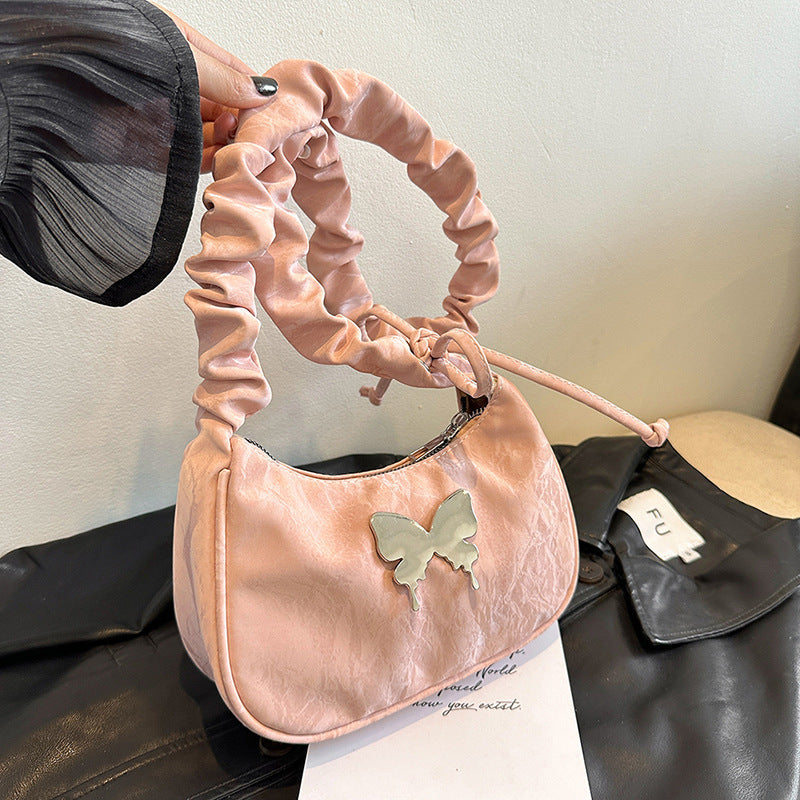 Crossbody Bag Casual Drawstring Bow Shoulder Bag