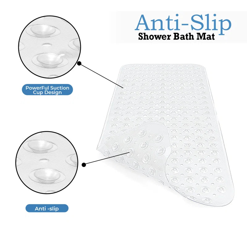 Amere Non Slip Rectangle Shower Bath Tub Mat