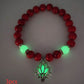 Energy Luminous Lotus Natural Stone Bracelet Yoga Healing Luminous Glow In The Dark Charm Beads Bracelet For Men Women Prayer Buddhism