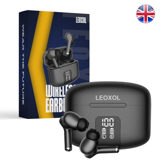 Leoxol Wireless Earbuds Bluetooth Head Phones Waterproof Noise All Devices UK