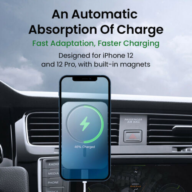 Magnetic Wireless Car Charger Mount Holder Fr Iphone Magsafe 15 14 13 12 Pro Max