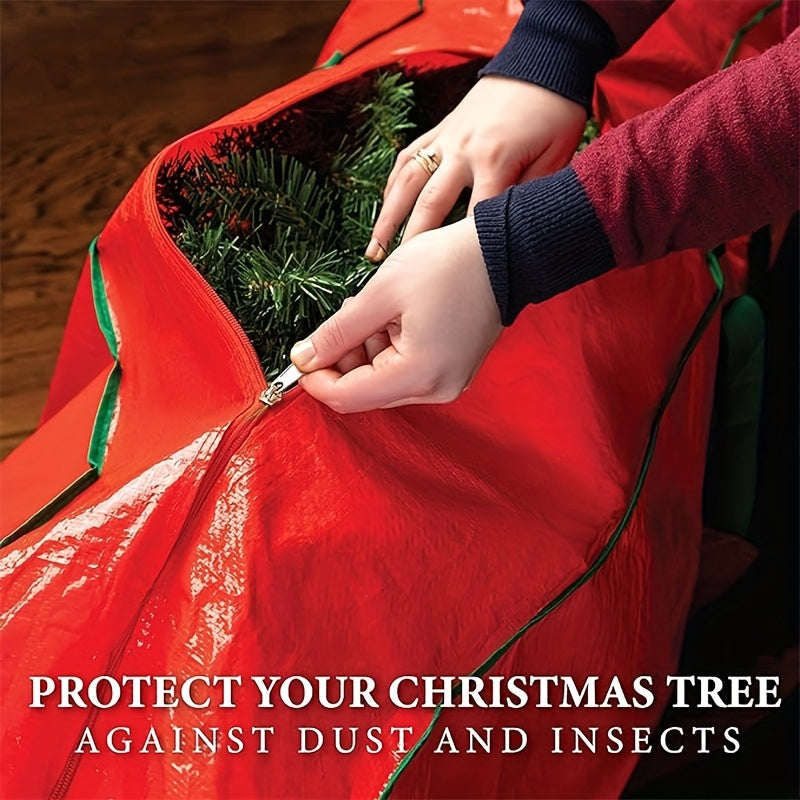 Large Christmas Tree Storage Bag - Heavy-Duty with Reinforced Handles & Dual Zipper, Water-Repellent Protection Against Dust, Moisture & Bugs - Easy Carry Solution for hassle-free Storage