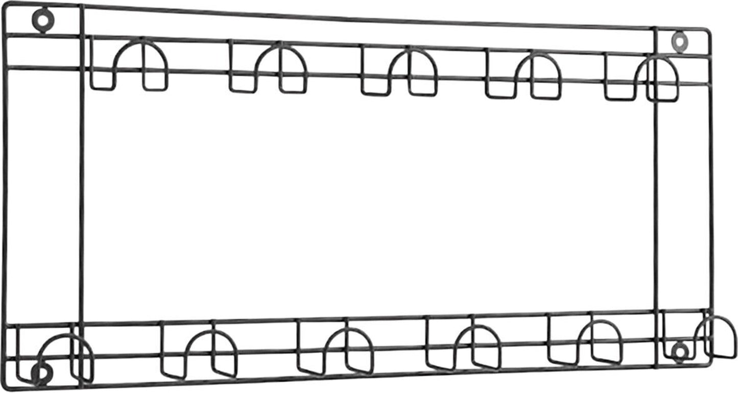 Wall Mounted Tool Rack Two Tier Space for 11 Tools Fixings Supplied Organiser