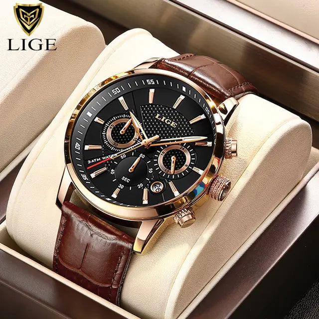 Unlock Timeless Style: The Ultimate Chronograph Leather Watch – Perfect Gift for Every Occasion!