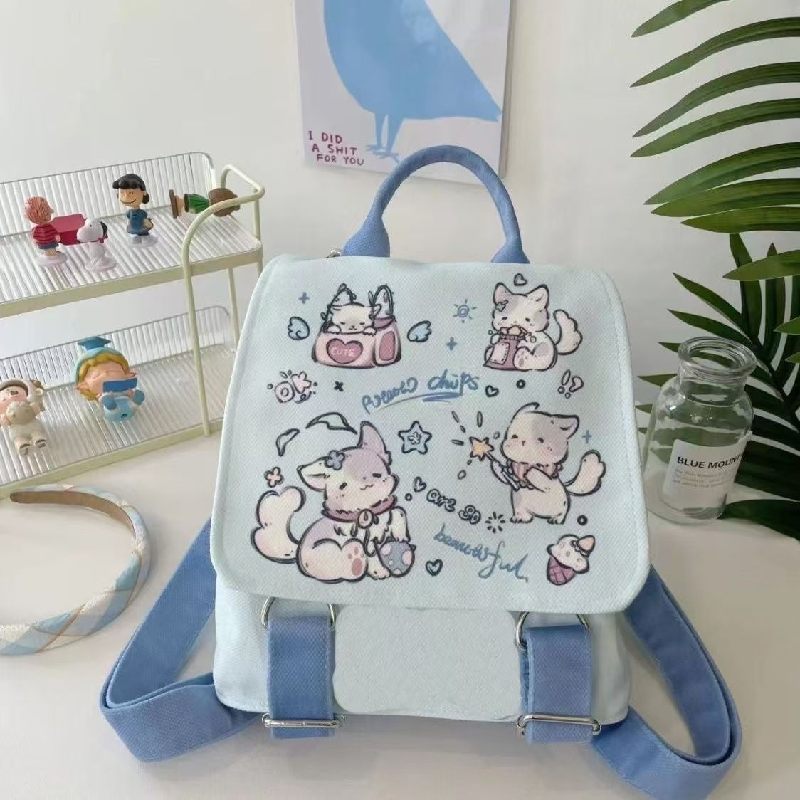 Lightweight And Large Capacity Cute Design Canvas Bag