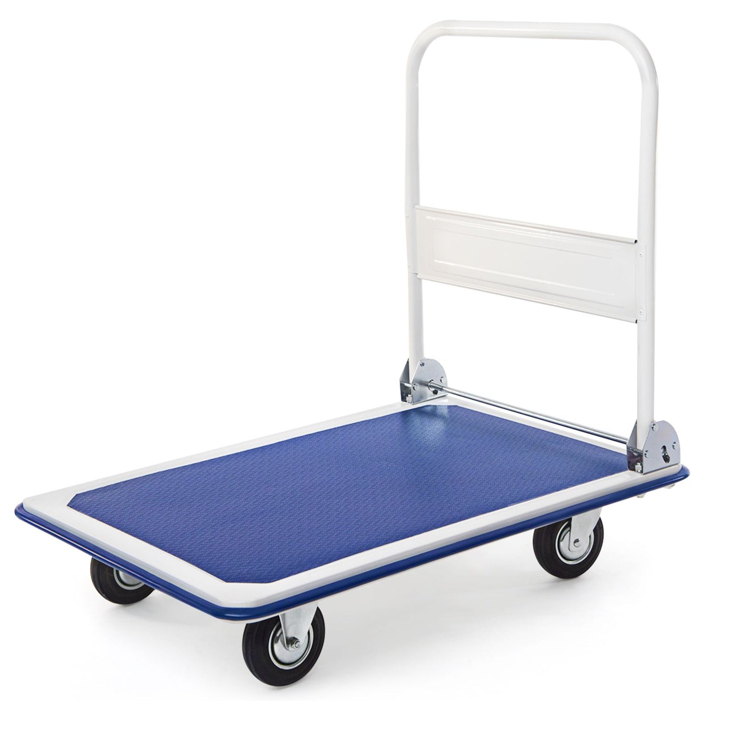 Folding Platform Trolley with Handle and Swivel Wheels