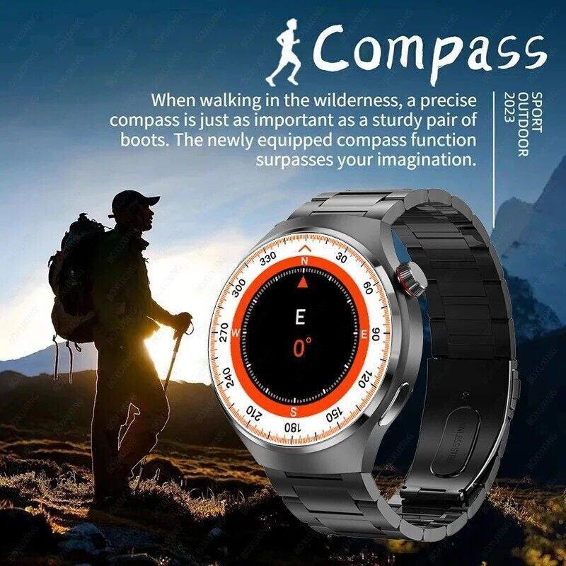 Waterproof GT4 PRO Smart Watch NFC GPS Tracker Bluetooth Call Men Sport Watches