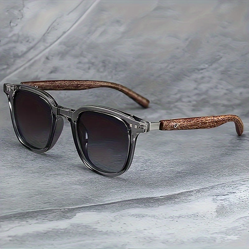 Retro Wood Grain Glasses: Perfect for Cycling and Outdoor Adventures