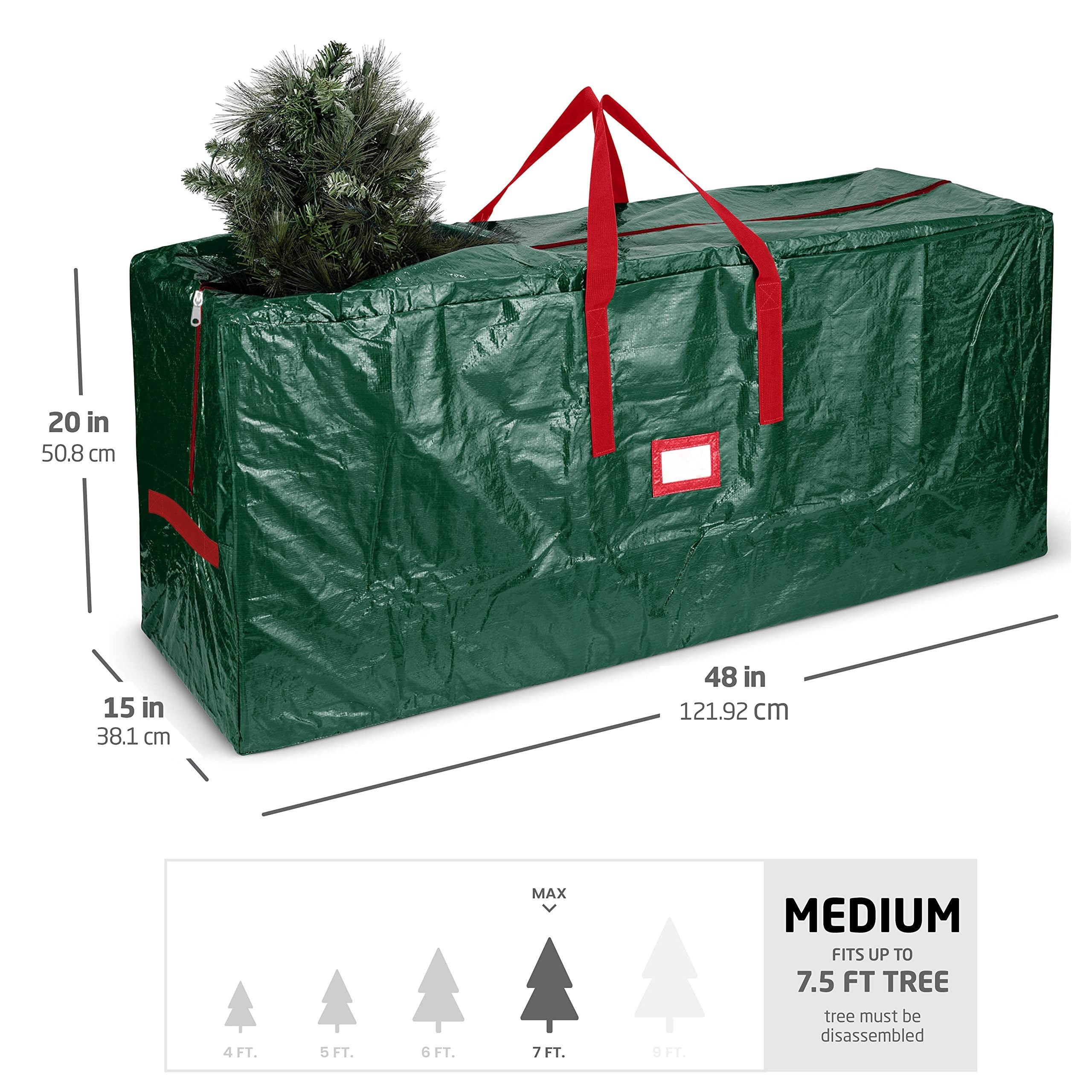 Large Capacity Foldable Christmas Tree Bag - Waterproof, Stain-Resistant, with Durable Zipper and Easy-Carry Shoulder Strap