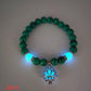 Energy Luminous Lotus Natural Stone Bracelet Yoga Healing Luminous Glow In The Dark Charm Beads Bracelet For Men Women Prayer Buddhism