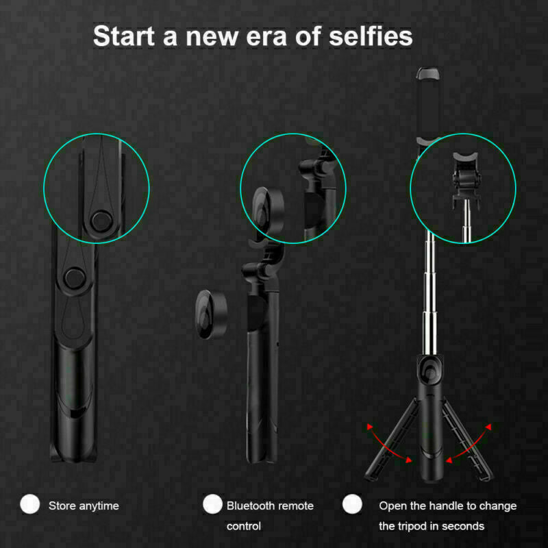 Fit Telescopic Selfie Stick Bluetooth Tripod Monopod Phone Holder