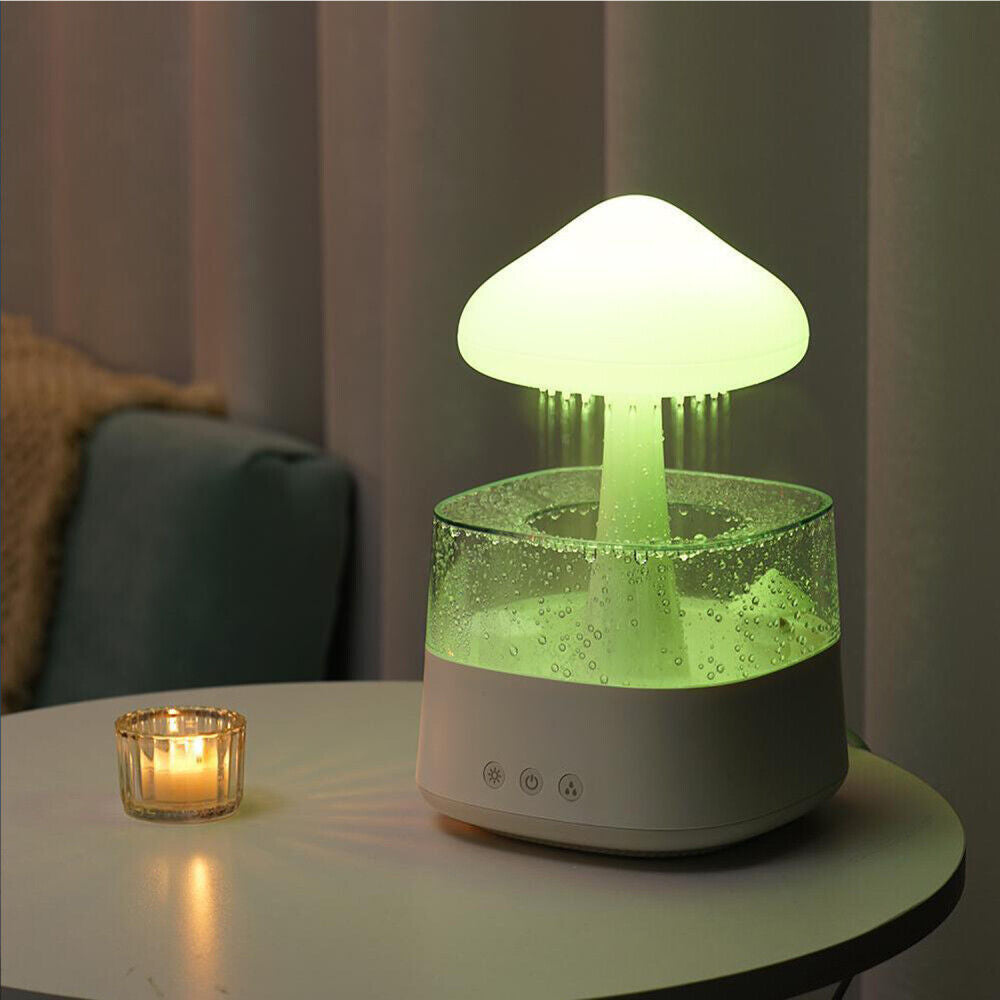 Rain Cloud Humidifier Rain Drop Sound Night Light Aromatherapy Oil Essential