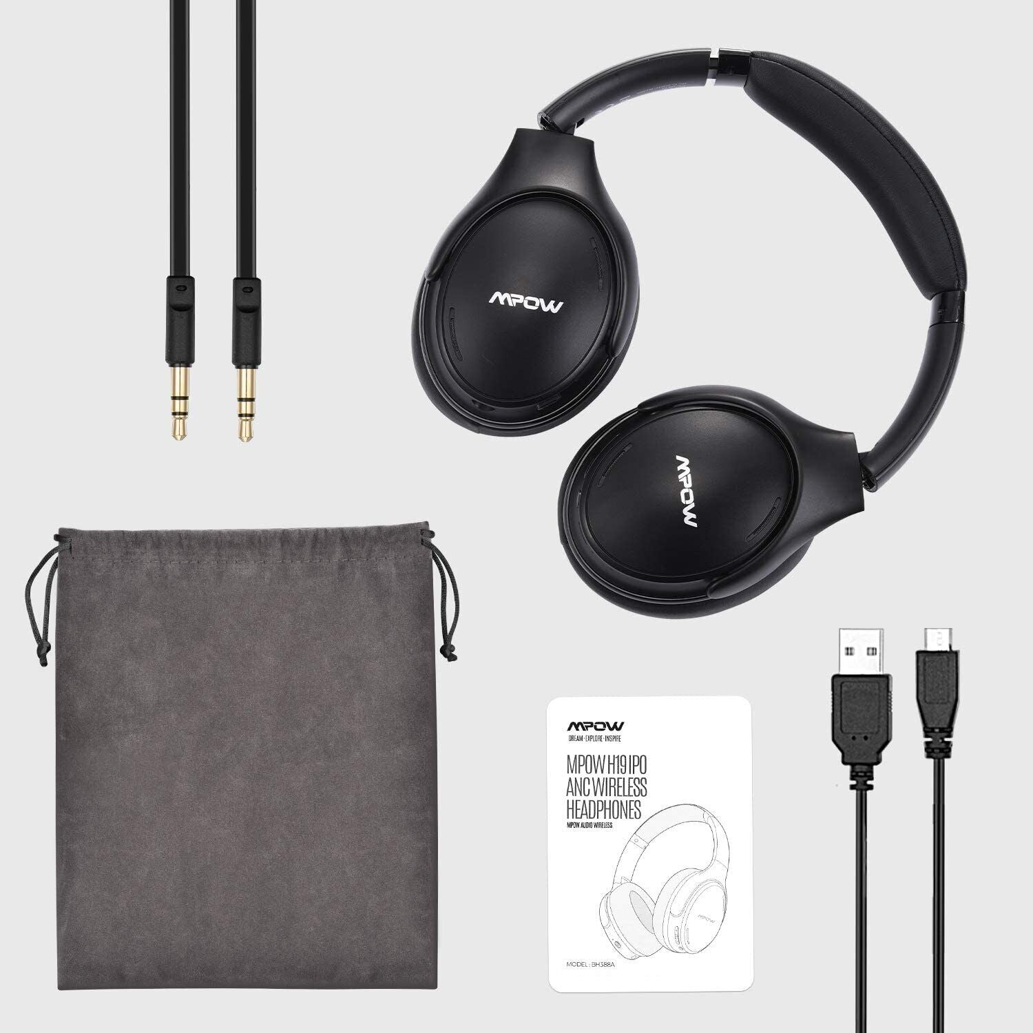 2024 Bluetooth Over-Ear Wireless Headphones Stereo Earphones Noise Cancelling