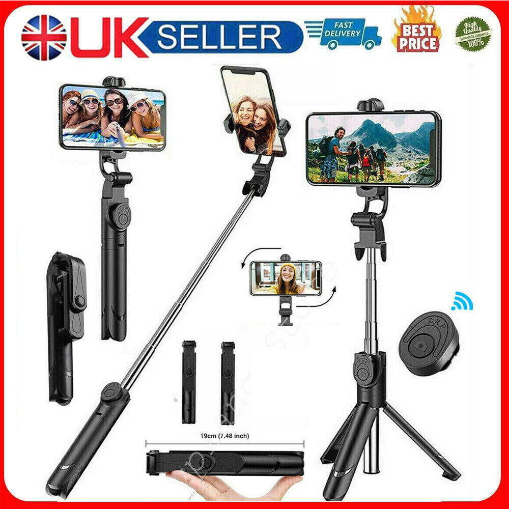 Fit Telescopic Selfie Stick Bluetooth Tripod Monopod Phone Holder