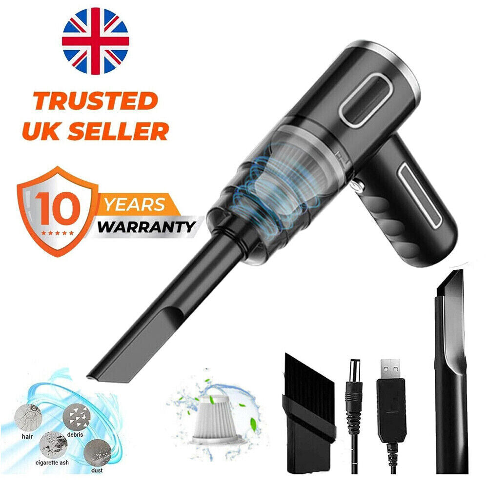 Wireless Vacuum Cleaner Car Handheld Vaccum Mini Power Suction USB Rechargeable