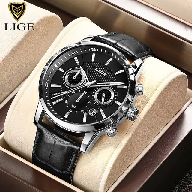 Unlock Timeless Style: The Ultimate Chronograph Leather Watch – Perfect Gift for Every Occasion!