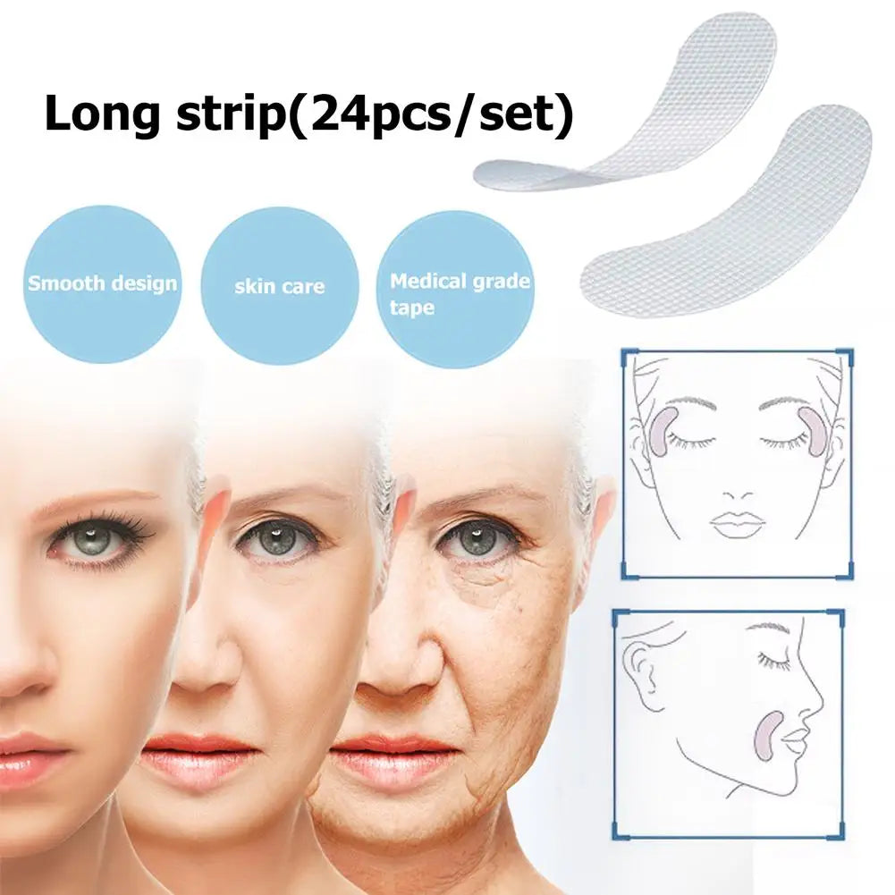 12/24/27Pcs Thin Face Stickers EVA Anti-Wrinkle Anti-Aging Patches Forehead Lift Tapes Beauty Skin Lift up Unisex