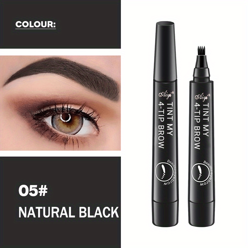 Bulbusbow Waterproof Long-Lasting Microblading Eyebrow Pen | Best Eyebrow Pen for Natural, Defined Brows | Micro-Fork Tip Applicator