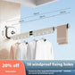 Suction Cup Folding Clothes Hanger Indoor Home Balcony Aluminum Retractable Drying Rack No Punching Folding Clothes Hanger