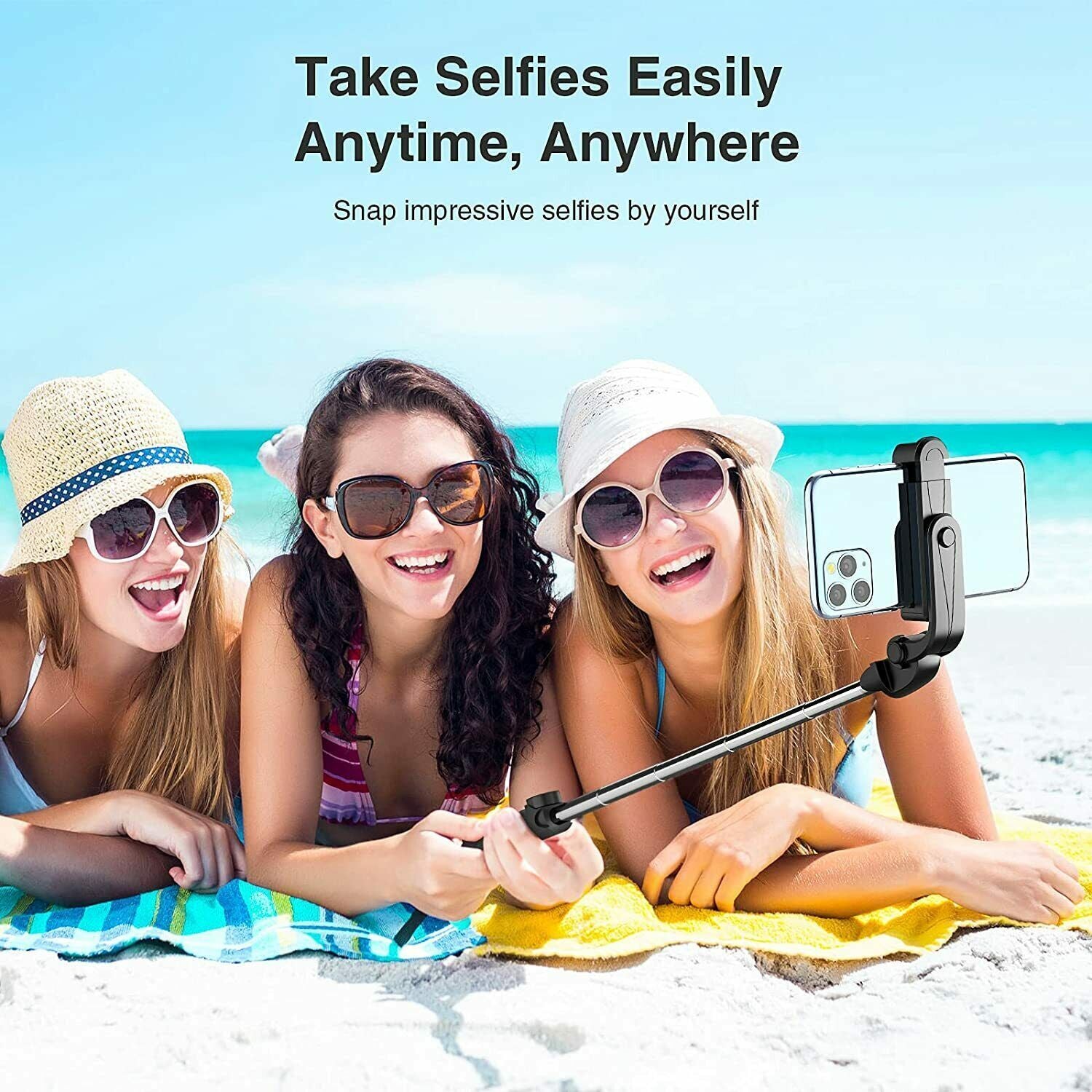 Fit Telescopic Selfie Stick Bluetooth Tripod Monopod Phone Holder