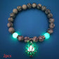 Energy Luminous Lotus Natural Stone Bracelet Yoga Healing Luminous Glow In The Dark Charm Beads Bracelet For Men Women Prayer Buddhism