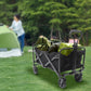 High Performance Utility Beach Wagon Cart Collapsible Folding Heavy Duty Utility Beach Wagon Outdoor Garden