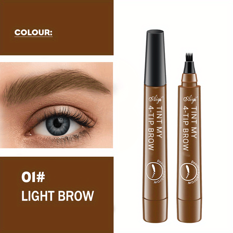 Bulbusbow Waterproof Long-Lasting Microblading Eyebrow Pen | Best Eyebrow Pen for Natural, Defined Brows | Micro-Fork Tip Applicator