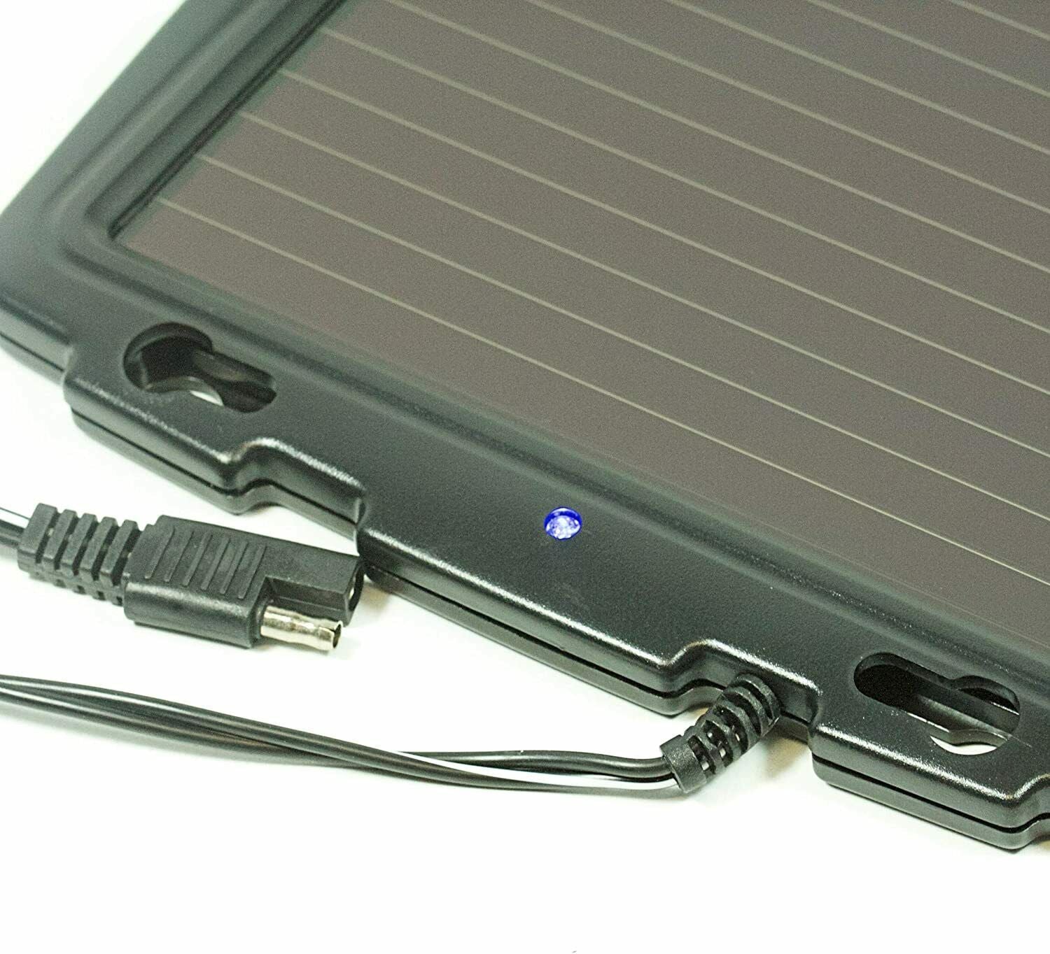 AA Solar-Powered Car & Caravan Battery Charger with Direct Connection Clips, 12V