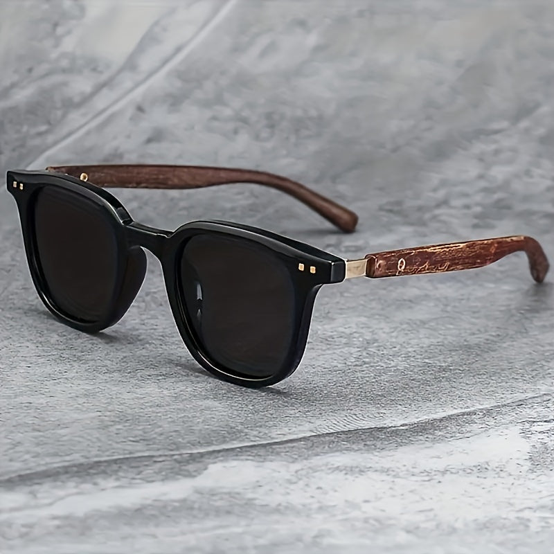 Retro Wood Grain Glasses: Perfect for Cycling and Outdoor Adventures