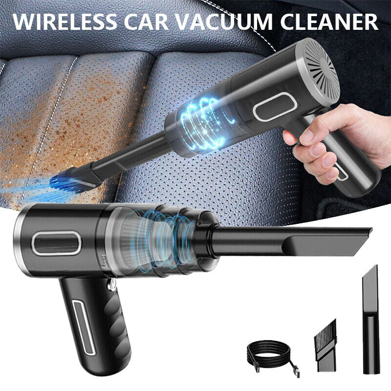 Wireless Vacuum Cleaner Car Handheld Vaccum Mini Power Suction USB Rechargeable