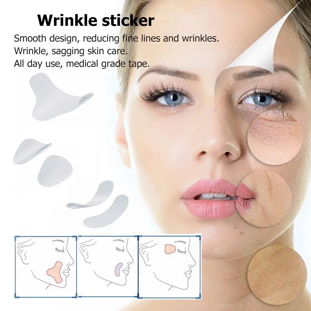 12/24/27Pcs Thin Face Stickers EVA Anti-Wrinkle Anti-Aging Patches Forehead Lift Tapes Beauty Skin Lift up Unisex