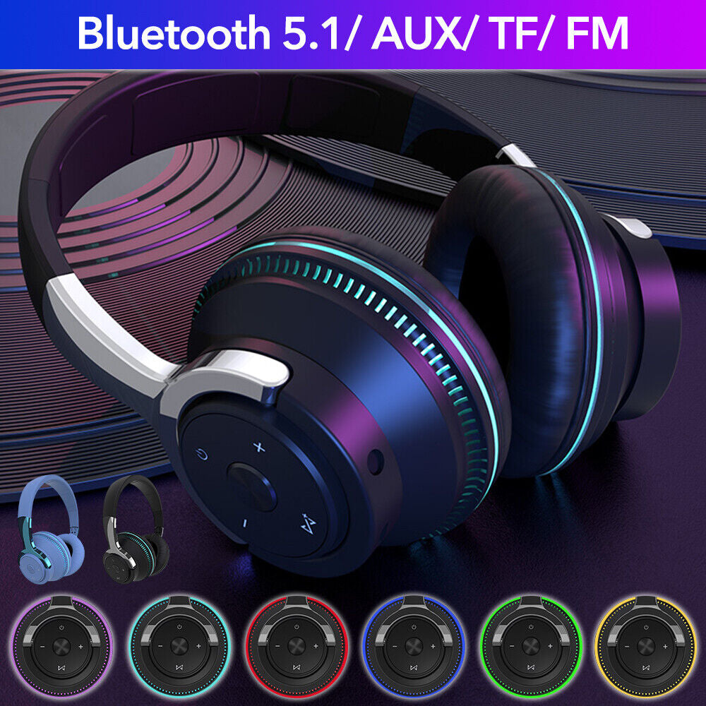 Over Ear Bluetooth Headphones Headsets Foldable Earphones for Iphone Android