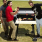 Charcoal BBQ Grill with Wheels and Shelves for Camping Picnic Party