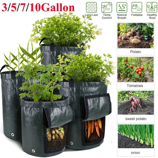 Potato Grow Container Bag Vegetable Patio Tomato Sack Planter Gardening Thicken Planting Pot Durable Seed Garden Tools