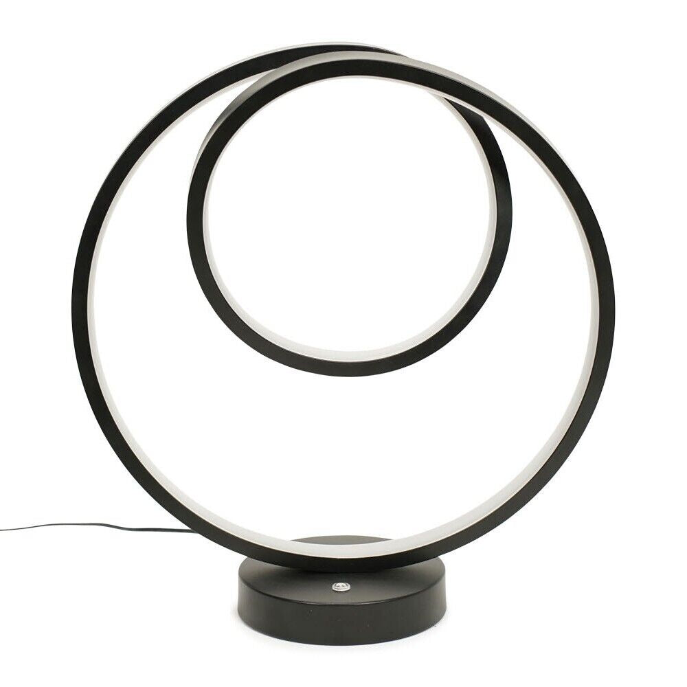 Black Loop Table Lamp Touch Light Integrated LED Warm White Bedside Living Room