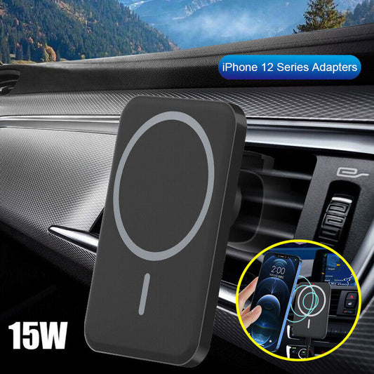 Magnetic Wireless Car Charger Mount Holder Fr Iphone Magsafe 15 14 13 12 Pro Max