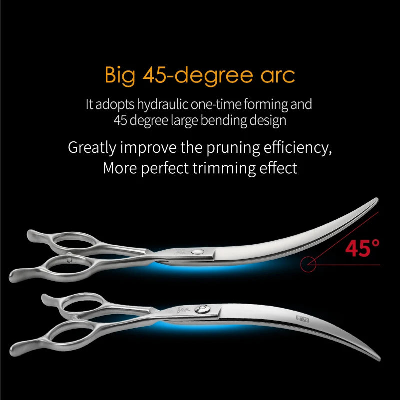 Fenice Big Super Curved Scissors 45° 6/6.5/7/7.5inch Pet Dog Grooming Scissors Pets Hair Curved Shears ножницы tijeras tesoura