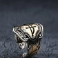 Bulbusbow Turkish Archery Silver Ring for Men – Trendy Customized Cocktail Ring with Anchor Pattern and Smart Tracking Functions