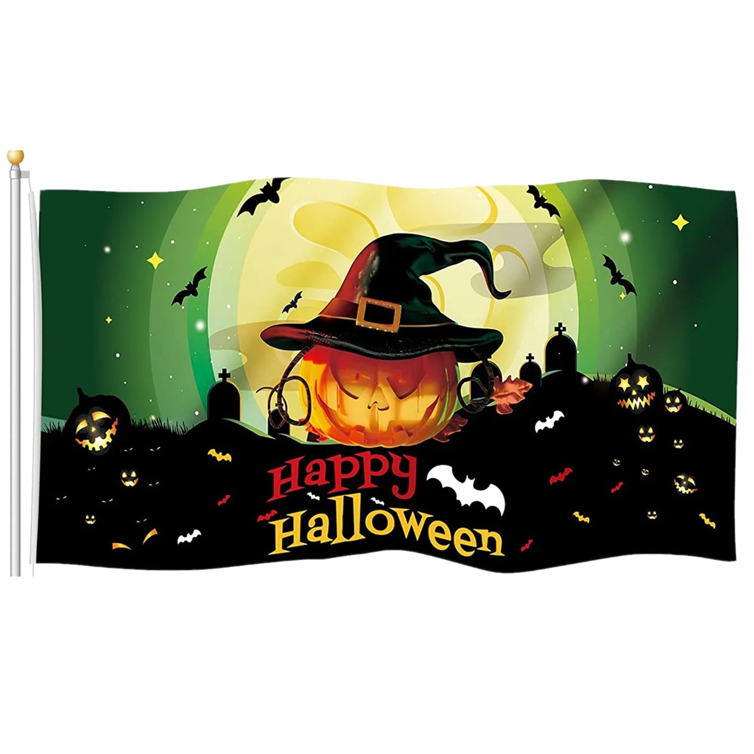 Helloween Flag 100% Polyester 1 Layer 100% Bleeding Afghan Flag Hanging Office Activity parade Festival Home Decoration