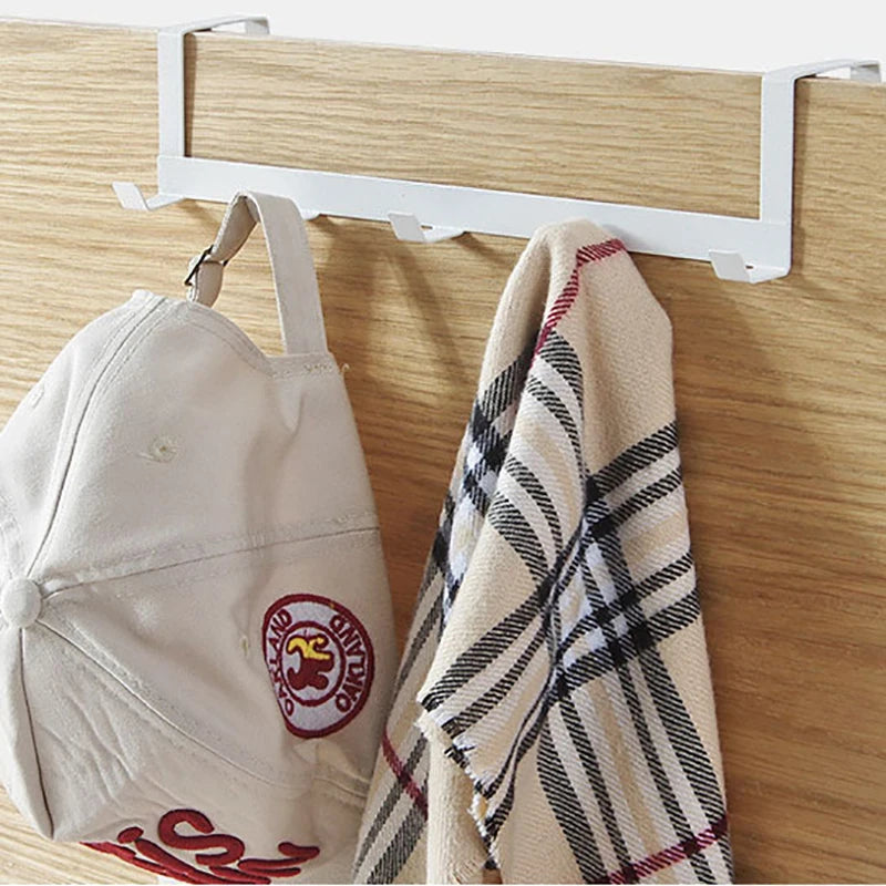 Bedroom Hooks Over The Door 5 Hooks Home Bathroom Organizer Rack Clothes Coat Hat Towel Hanger Bathroom Kitchen Accessories