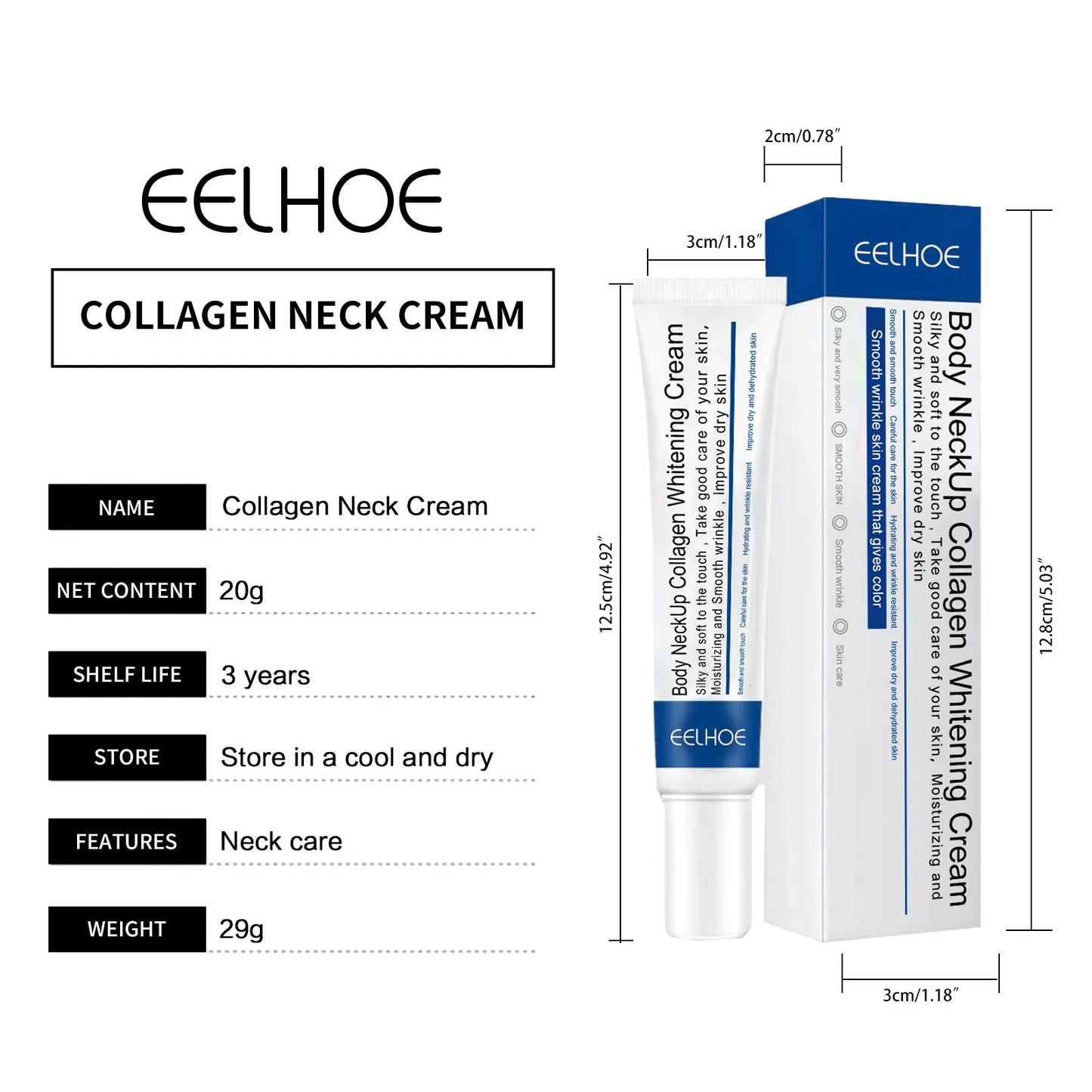 Collagen Neck Cream Eliminate Double Chin Moisturize Skin Nourishing Tighten Lift Rejuvenation Skincare Neck Lines Protein Cream