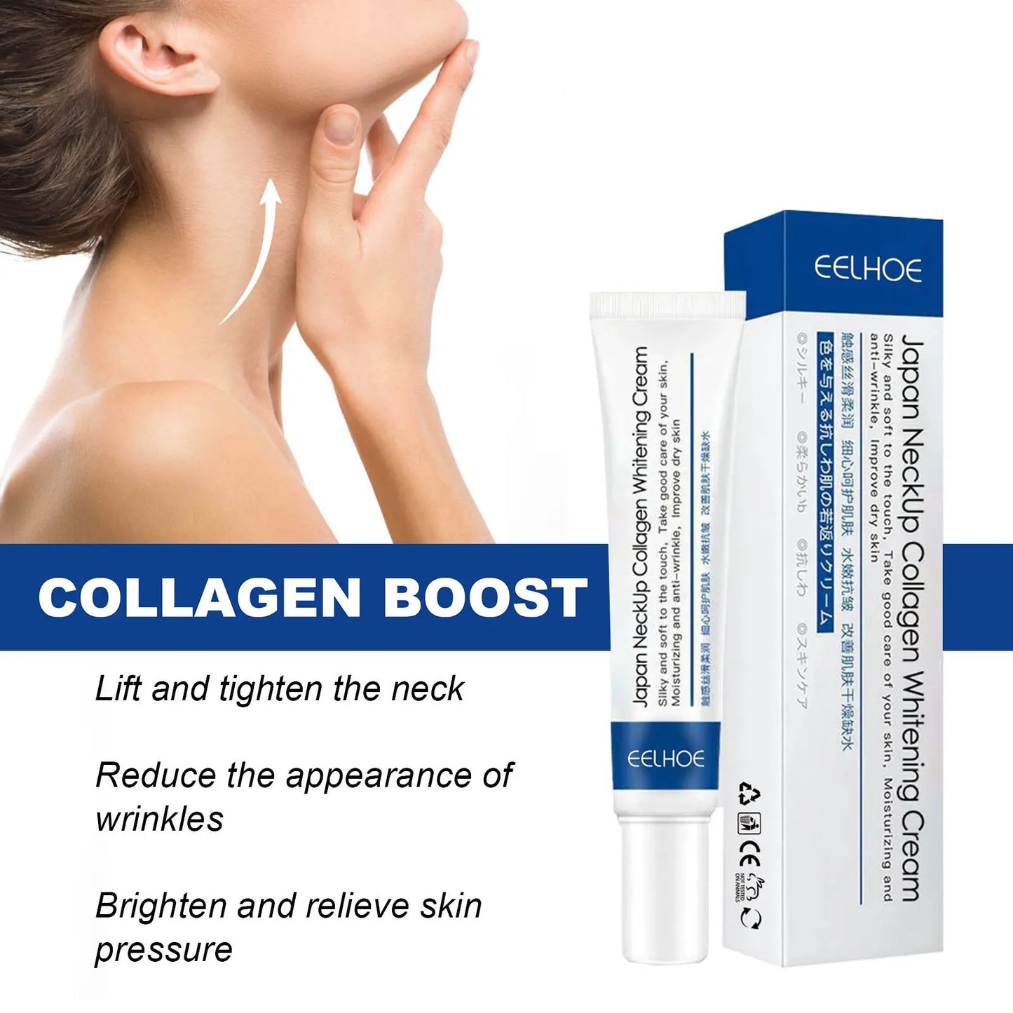 Collagen Neck Cream Eliminate Double Chin Moisturize Skin Nourishing Tighten Lift Rejuvenation Skincare Neck Lines Protein Cream