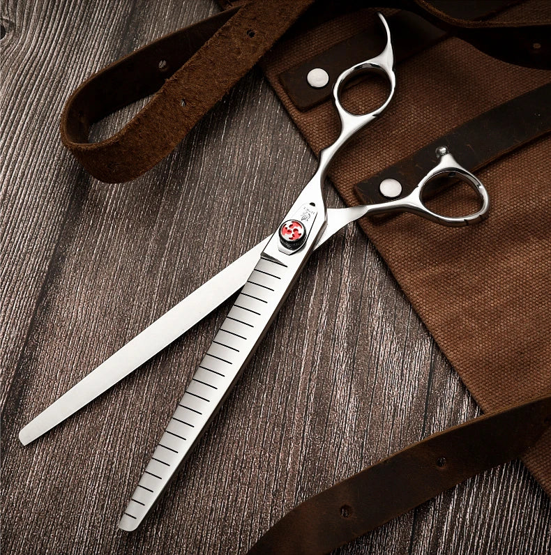 Fenice Professional JP440C 7/7.5 inch Pet Fluffy Thinning Grooming Scissors Straight Dog Scissors Thinner Shears  Rate 80%