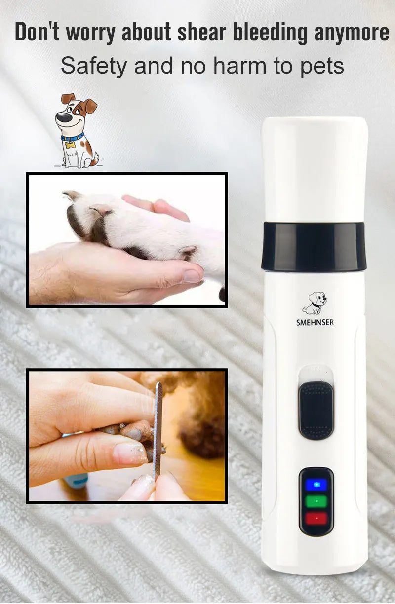 Rechargeable USB Charging Pet Dog Nail Grinders Trimmer Clippers Electric Dog Cat Paws Grooming Trimmer Hair Paw Shaver Tools