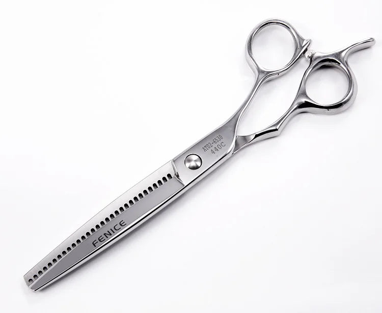 Fenice Professional Japan 440c 6.5/7.0 inch pet dog grooming thinning scissors toothed blade shears thinning rate about 35%