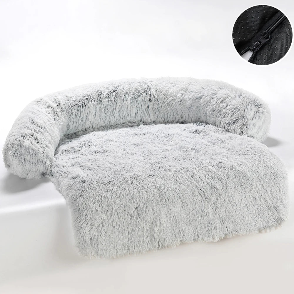 Removable Plush Pet Dog Bed Sofa for Large Dogs House Mat Kennel Winter Warm Cat Bed Pad Washable Dog Cushion Blanket Sofa Cover