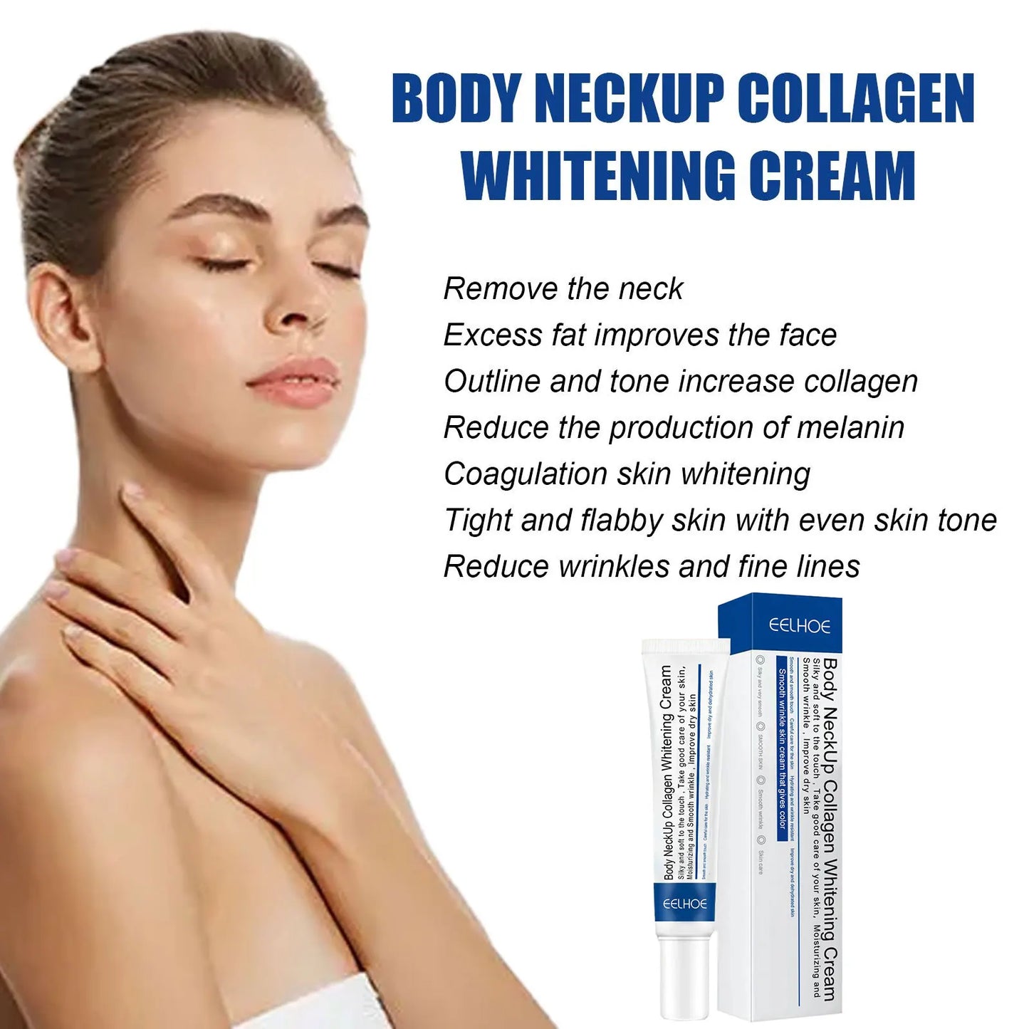 Collagen Neck Cream Eliminate Double Chin Moisturize Skin Nourishing Tighten Lift Rejuvenation Skincare Neck Lines Protein Cream