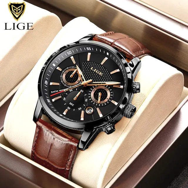 Unlock Timeless Style: The Ultimate Chronograph Leather Watch – Perfect Gift for Every Occasion!